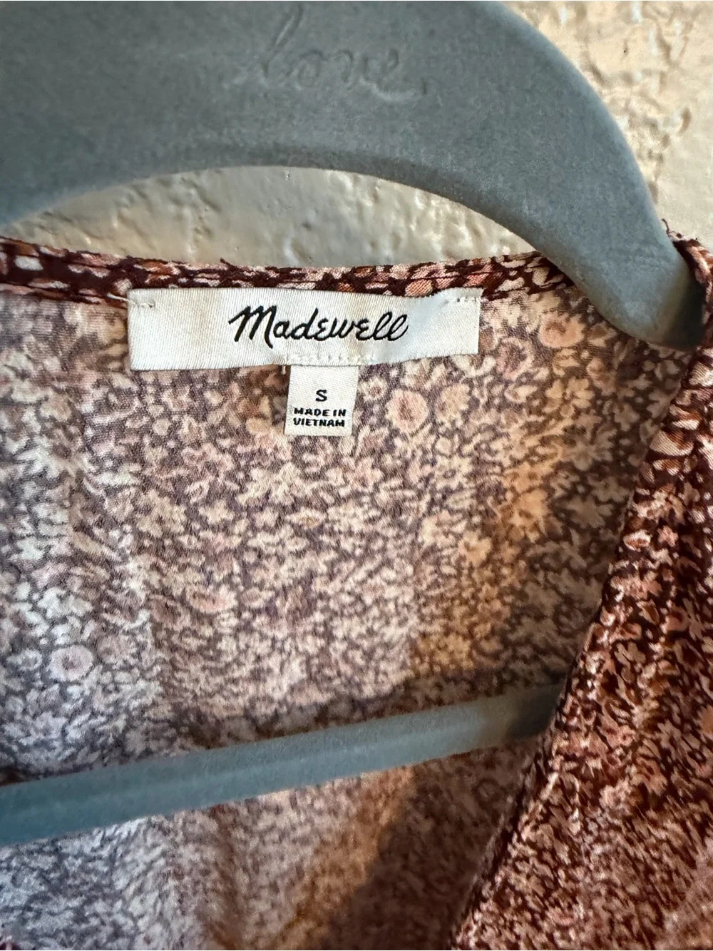 Madewell Brown Floral Wrap Top & Midi Skirt Set